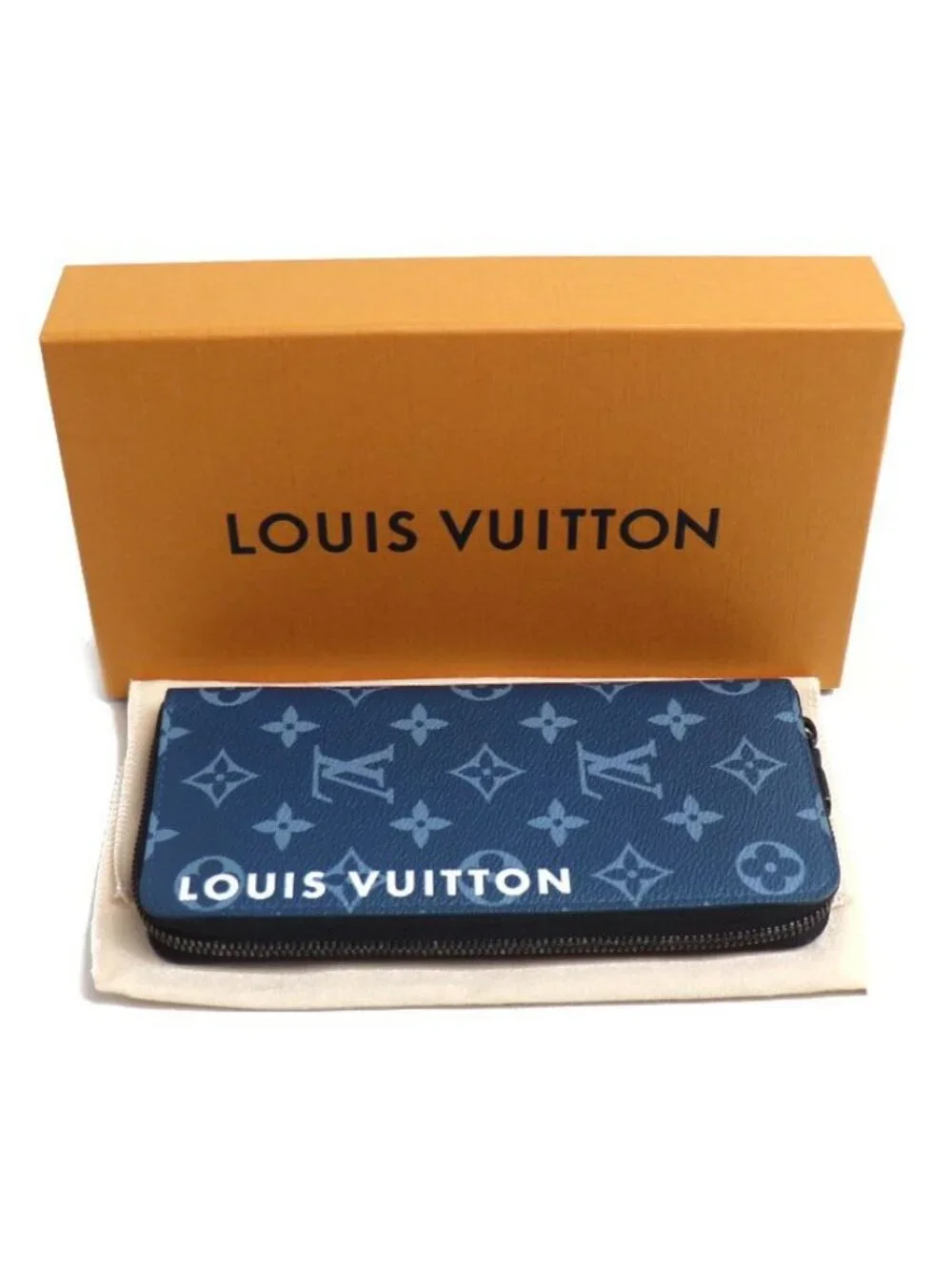 Louis Vuitton Zippy Wallet Vertical Zip Around Collection Blue